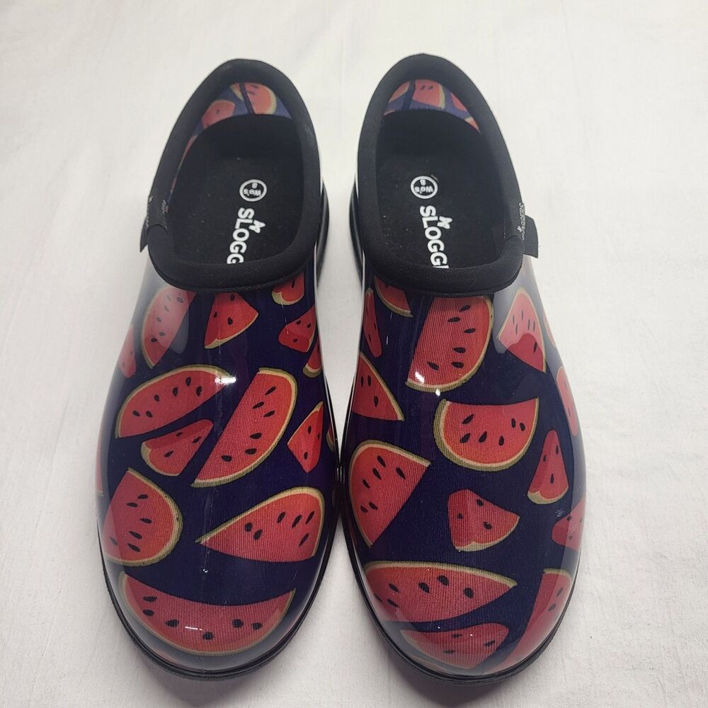 Sloggers Shoes Womens Size 8  Watermelon Print Waterproof Garden Clogs